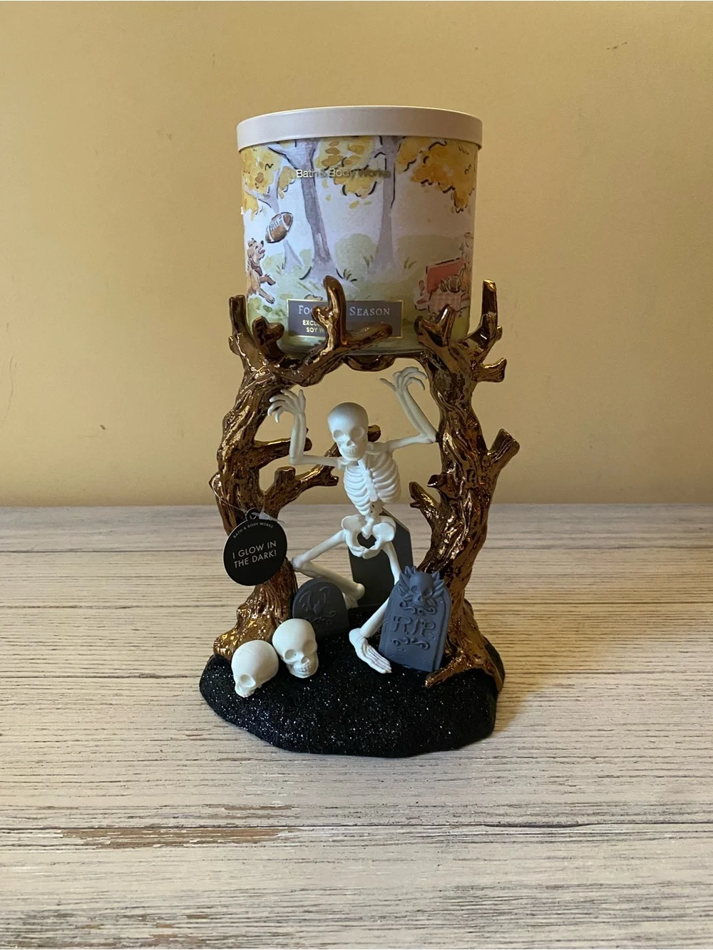 Bath & Body Works Halloween Skeleton Candle Holder